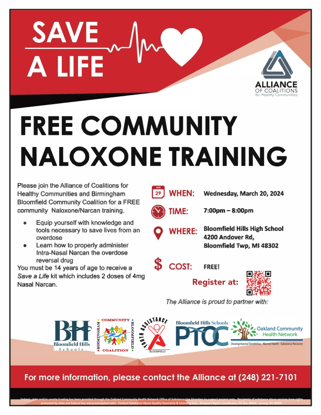 BBCC - The Alliance Narcan Flyer